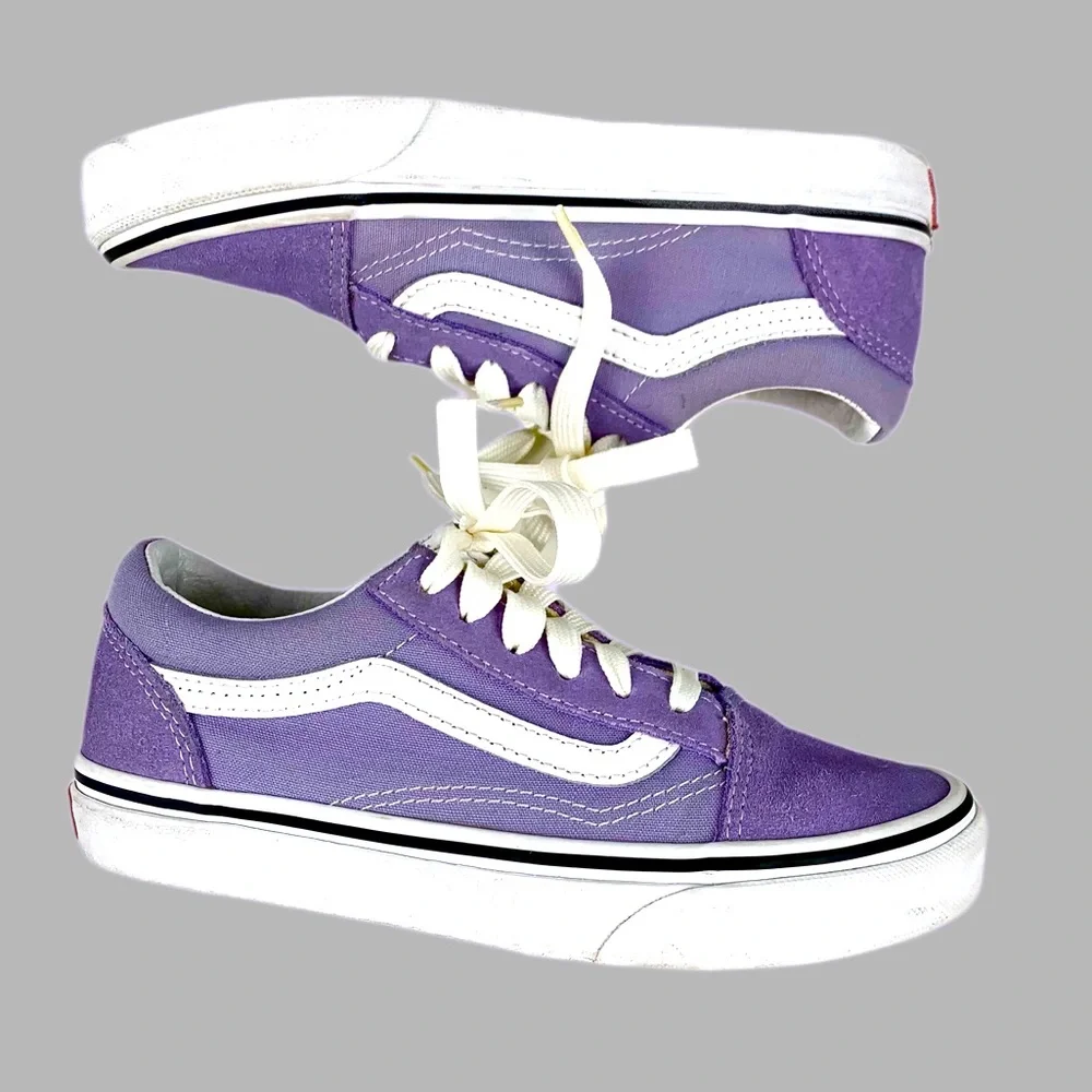 Vans Youth Lilac Suede Low Top Sneakers Size 2.5